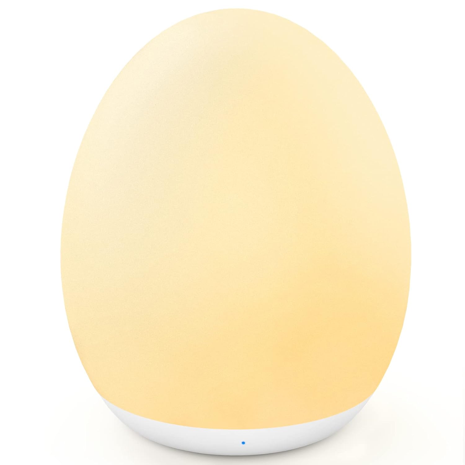 MediAcous Night Light - Soft Silicone Touch Egg Lamp with 7 Color Options & Dimming | Rechargeable Nursery Light