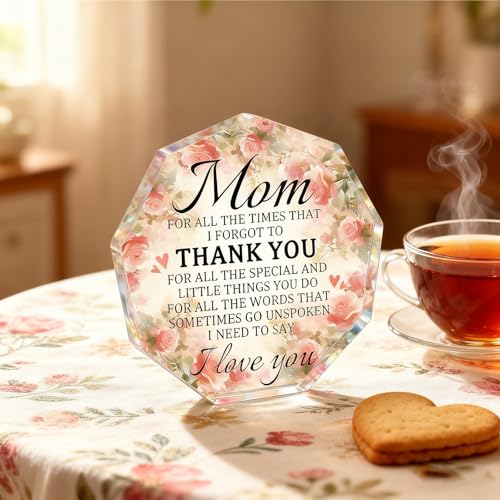 Acrylic Plaque Gift for Mom from Daughter - Meaningful Birthday Present