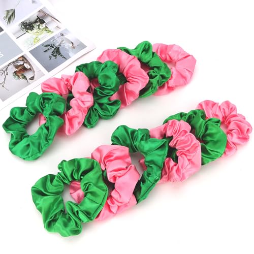Silk Satin Hair Scrunchies 12-Pack Soft Hair Ties for Women