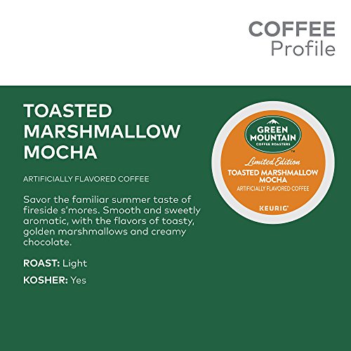 Green Mountain Coffee Roasters Toasted Marshmallow Mocha Single-Serve K-Cup Pods 24ct - Light Roast Flavored Coffee