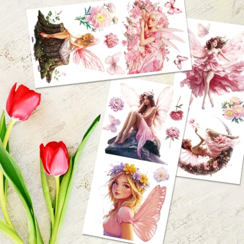 3pcs Vintage Furniture Stickers - Waterproof Elf Design Transfers