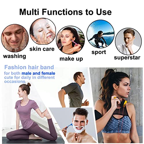 Metal Headband for Men, Non-Slip Wave Hair Band with Adjustable Flex Grip
