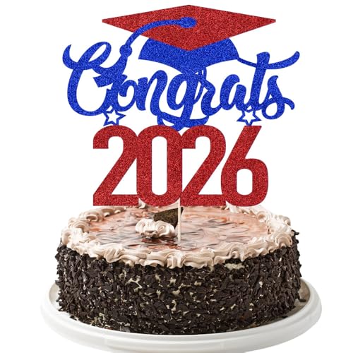 Congrats 2026 Graduation Cake Topper | High-Quality Party Decoration