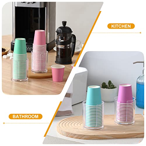 AOZITA Bathroom Cup Dispenser - 2 Pack Mouthwash Cups Holder