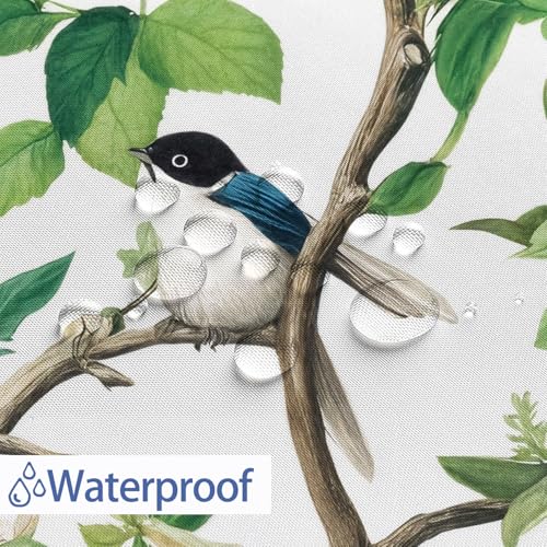 GOAOK Green Boho Bird Shower Curtain 72x72 Inches with Hooks Bathroom Decor