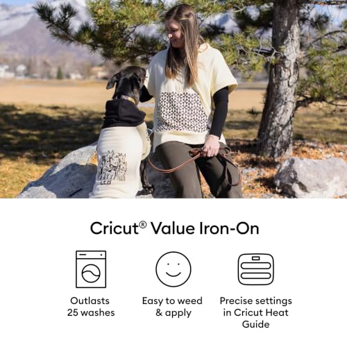 Cricut Value Iron-On Heat Transfer Vinyl - Brown, 12in x 5ft