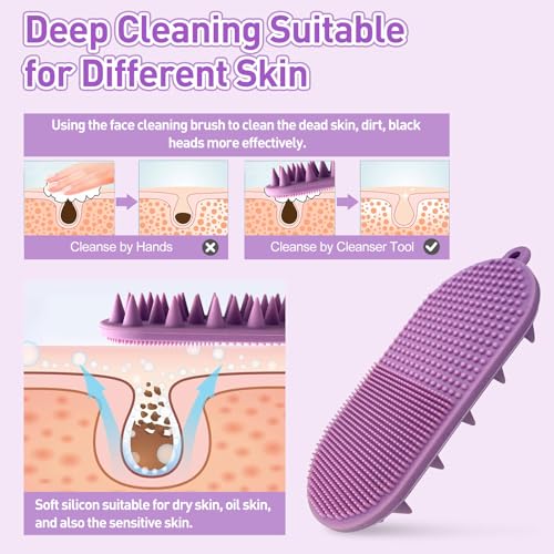 Silicone Hair Scalp Massager and Facial Cleansing Brush Skincare Kit