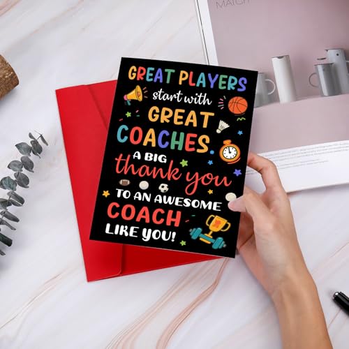 Thank You Coach Cards - Appreciation Gifts for All Sports
