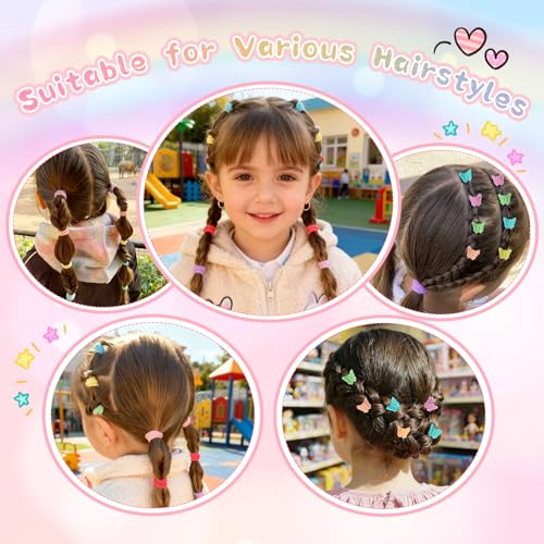 Bessrung 740 Pcs Girls Hair Accessories Set with Storage Jar