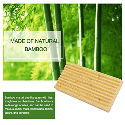Eco-Friendly Bamboo Soap Dish - Stylish Wooden Holder for Bathroom & Kitchen