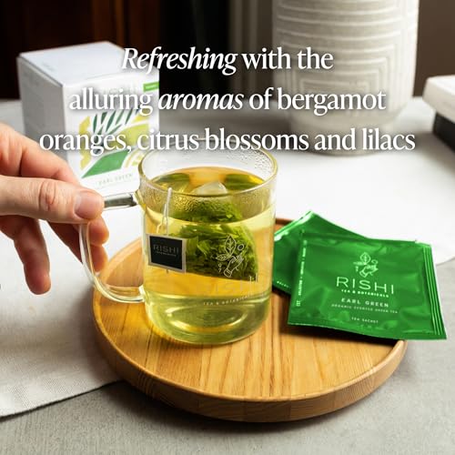 Rishi Tea Earl Green Organic Sachet Tea Bags - 15 Count