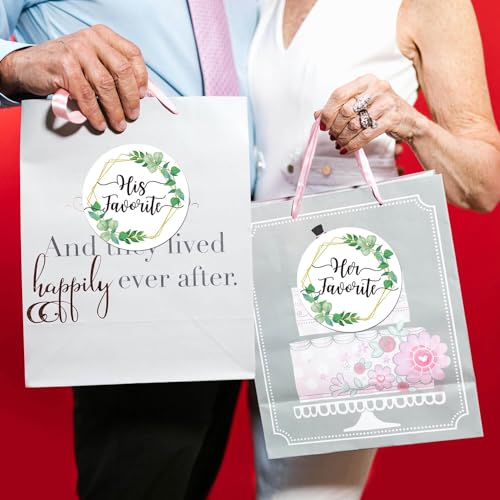 80 His & Her Favorite Wedding Favor Stickers - 2 Inch Round