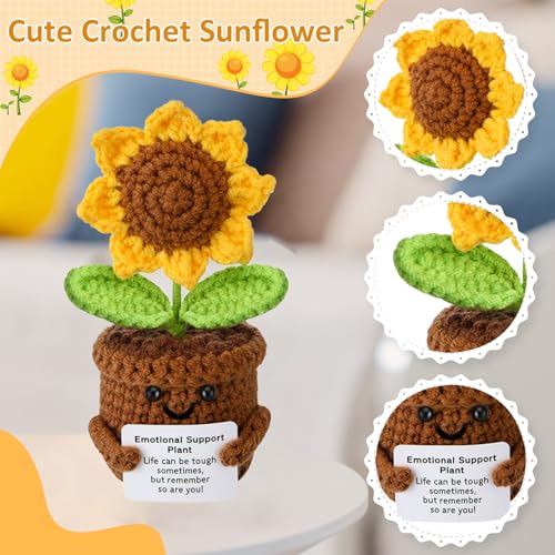 Emotional Support Plush Sunflower - Handmade Gift for Women
