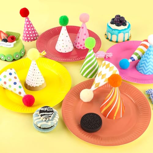10 Pcs Colorful Mini Birthday Hats for Pets and Stuffed Animals