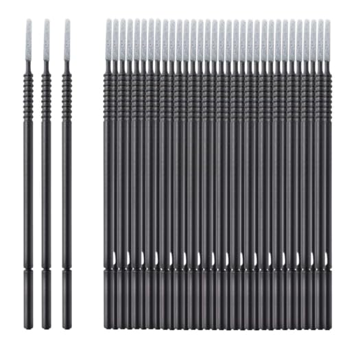100 Pack Disposable Micro Brush Applicators for Eyelash Extensions Black
