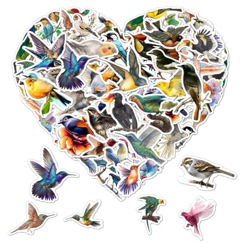 50 Pcs Cute Animal Vinyl Stickers for Water Bottles & Laptops