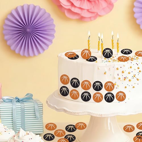 300Pcs Orange Basketball Confetti for Party Decorations
