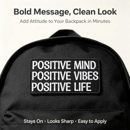 3 Pcs Motivational Iron-On Patches - Positive Mind Vibes Life