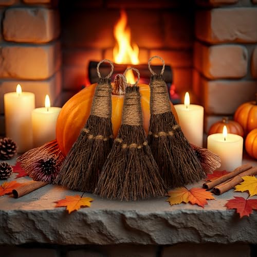 6-Inch Cinnamon Broomstick - Scented Rustic Mini Broom