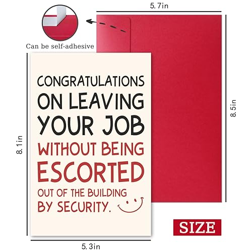 Funny Farewell Card for Coworker - Congratulations Edition