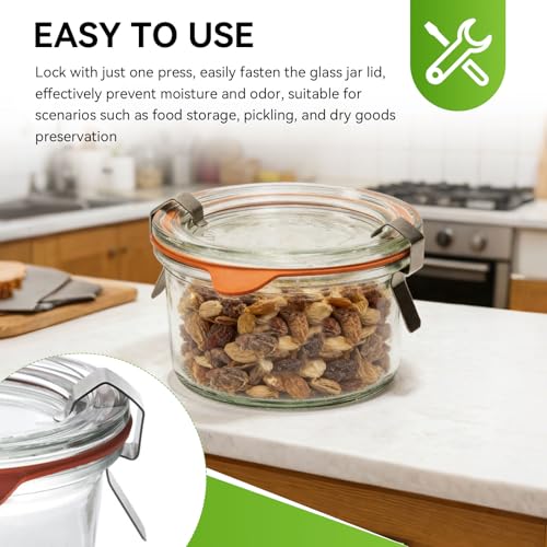 24PCS Stainless Steel Jar Replacement Clips for Weck Jars