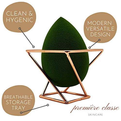 Première Classe Skincare Rose Gold Beauty Sponge Holder and Drying Stand