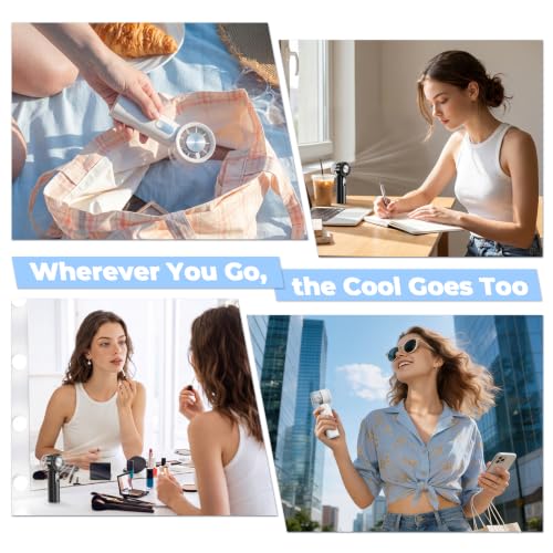 Saxqe Portable Handheld Turbo Fan with Ice Cooling – Black