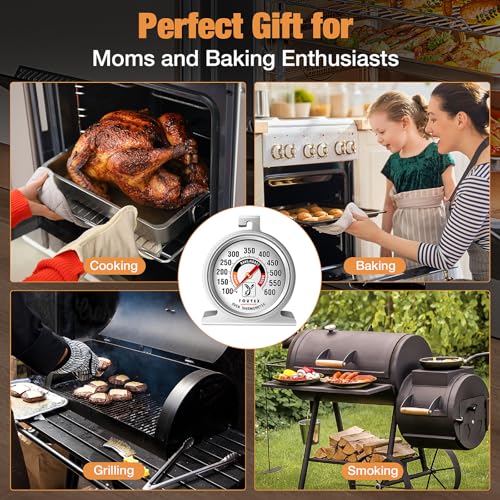 Youtex 2-Pack Stainless Steel Oven Thermometer for Baking, Grilling & Smoking
