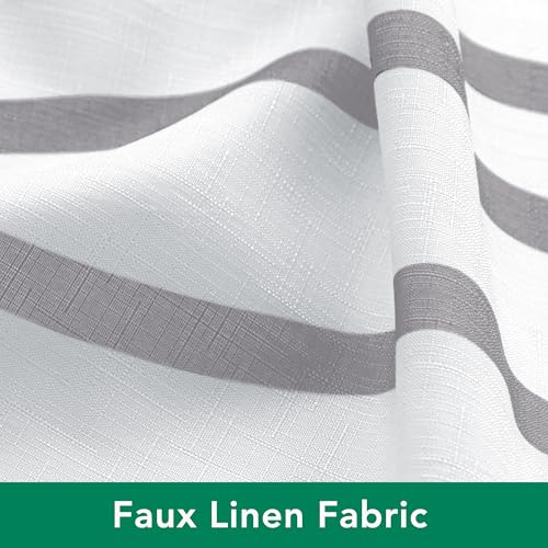 Silver Grey Striped Shower Curtain - 72" x 72" - Biscaynebay