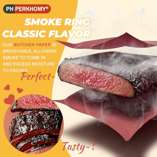 PH PERKHOMY Pink Butcher Paper Roll 12 inch x 30 Feet for BBQ Grilling