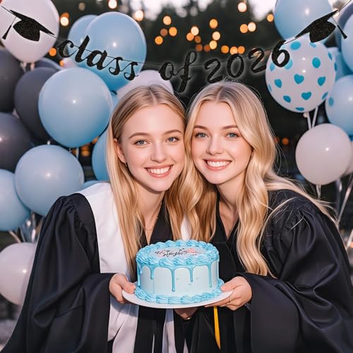 Class of 2026 Graduation Banner - Black Paper Party Decoration