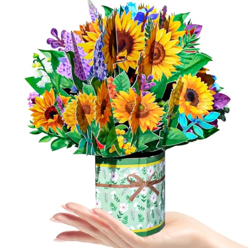 Sunflower Bouquet Pop-Up Greeting Card for All Occasions