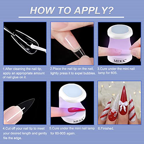 MEKK Mini UV LED Nail Lamp 16W Portable Flash Cure Light for Gel Nails