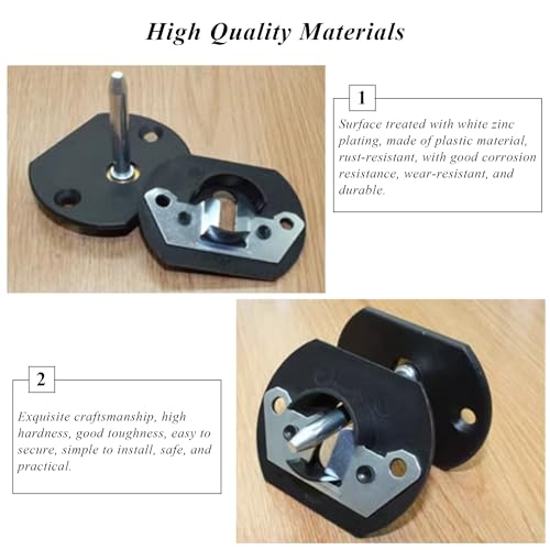 Sofa Connector Bracket Replacement Parts - 4 Sets, Black Plastic 68x54MM