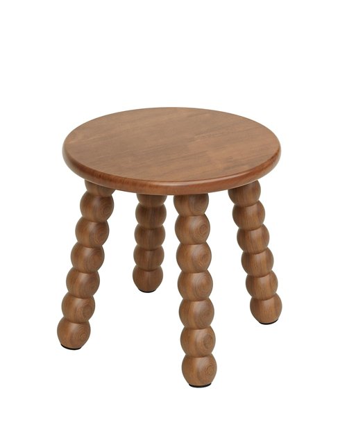 Masupu Solid Wooden Step Stool for Adults Kids, 11 inch Small Foot Stool, Non-Slip One Step Stool, Sturdy Foot Stool for Bathroom, Bedroom, Kichen, Plant Stand(Walnut Brown)