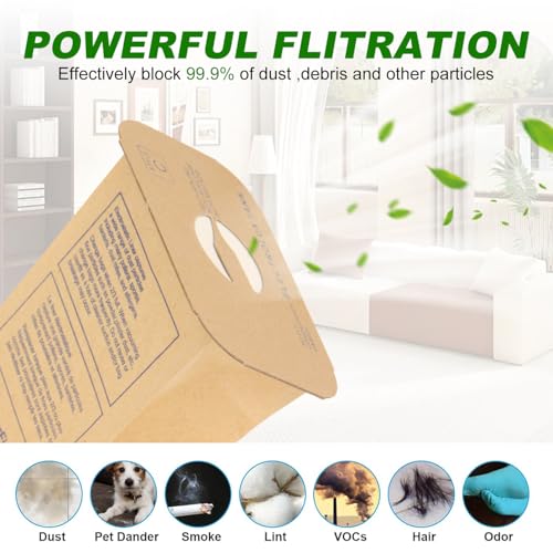 8 Pack Style C Vacuum Cleaner Bags for Electrolux Canister Vacuums