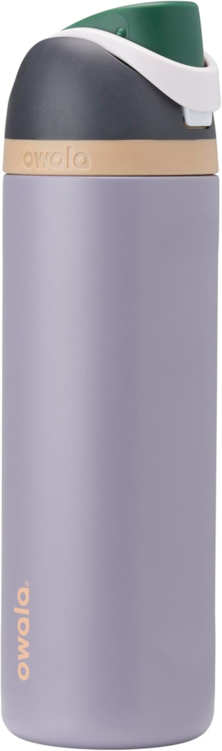 Owala FreeSip Insulated Stainless Steel Water Bottle - BPA-Free, 24 oz, Grey for Sports & Travel