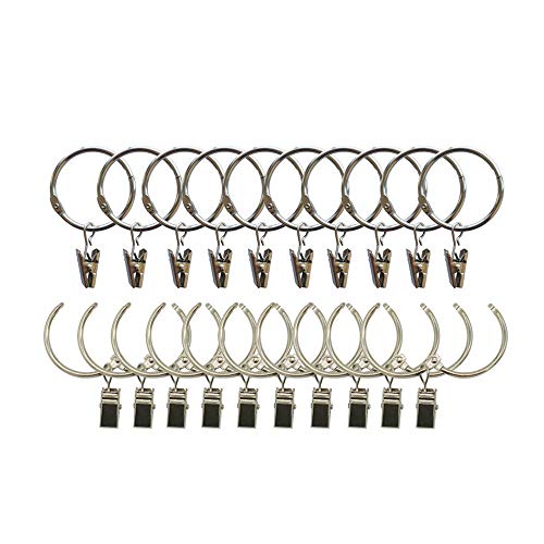 DODXIAOBEUL 30-Pack Curtain Clips with Rings - 3 Inch for Easy Hanging