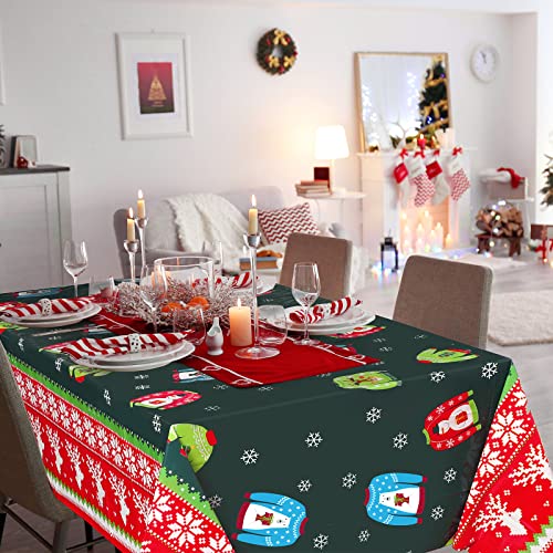 3 Pack Christmas Ugly Sweater Tablecloths - Plastic Disposable Holiday Decor