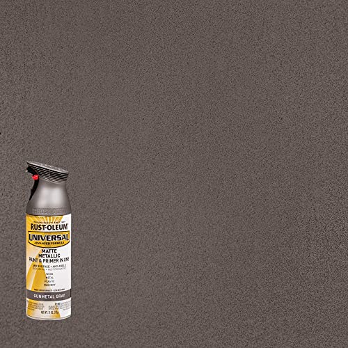 Rust-Oleum Universal All Surface Metallic Spray Paint Matte Gunmetal Gray 11oz