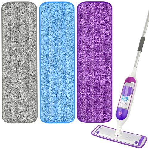 3 Pack Reusable Mop Pads for Swiffer PowerMop, Washable Microfiber Refills