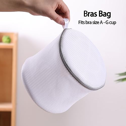 Bra Washing Bag Set - 2Pcs, 8" Lingerie Laundry Bags for Delicates