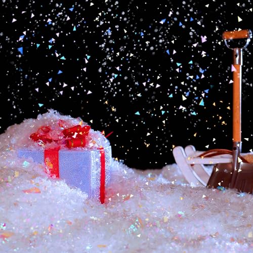 21.1oz Christmas Fake Snow Decoration, Sparkling Artificial Snow for Crafts & Holiday Decor - Variations of THIS listing