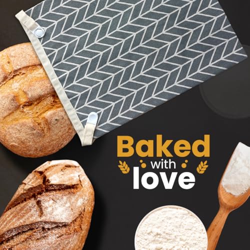MINGJYLES Beeswax Bread Bags - 2 Pack Extra Large 12.6” x 16.3”