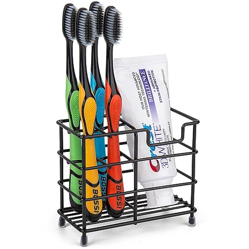 Wbbog Stainless Steel Toothbrush Holder - Small 5-Slot Bathroom Organizer