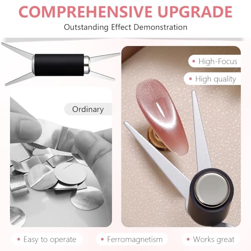 Cat Eye Nail Magnet Tool Set - Scissor Shaped French Tip Magnetic Guide