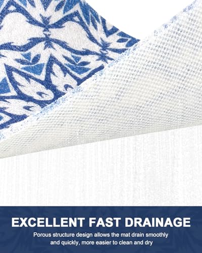 Non-Slip Shower Mat 24x24 Inch - Soft PVC with Drain Holes