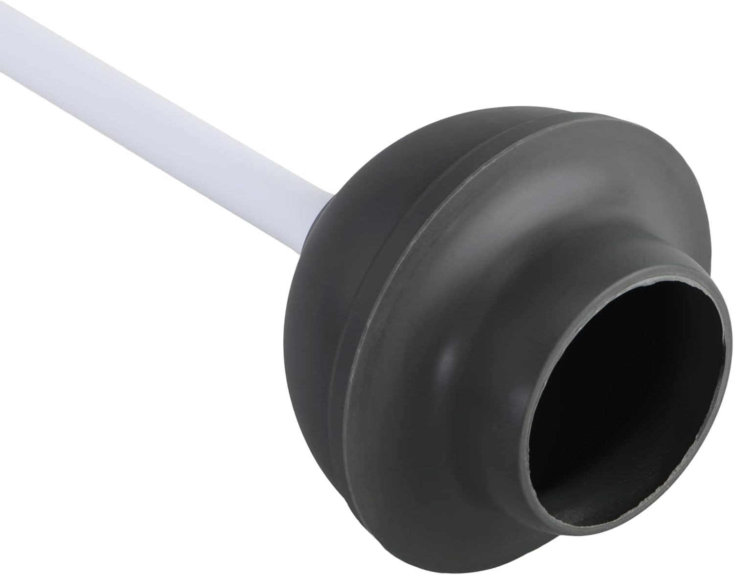 Clorox Toilet Plunger - Heavy-Duty Design with Non-Skid Rubber Base | Compact Holder Caddy, 6.5x19.5-Inch, White