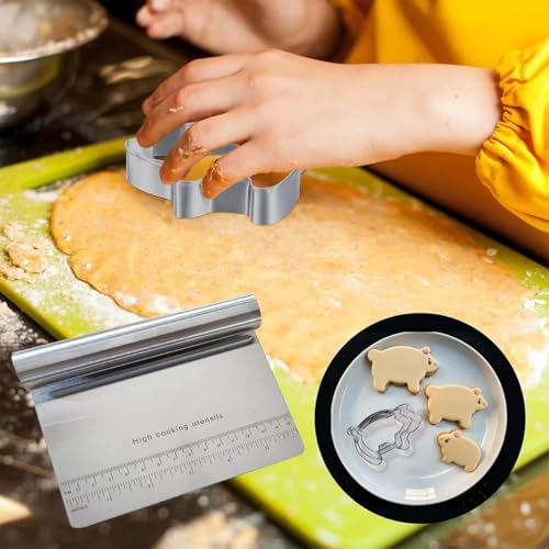 Stainless Steel Pig Cookie Cutter Set - 5 Sizes for Baking