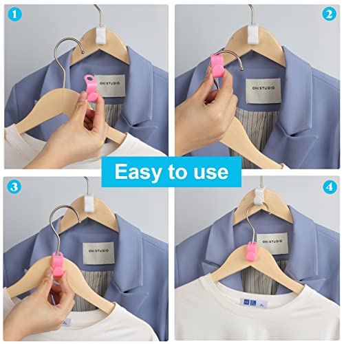 PECULA 100 PCS Hanger Connector Hooks - Space Saving Closet Organizer Clips